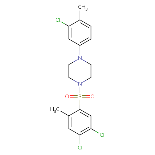 1-(3-chloro-4-methylphenyl)-4-(4,5-dichloro-2-methylbenzenesulfonyl)piperazine
