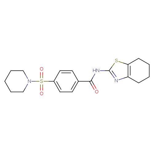 4-(piperidine-1-sulfonyl)-N-(4,5,6,7-tetrahydro-1,3-benzothiazol-2-yl)benzamide