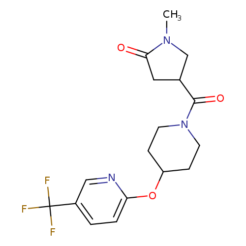 1-methyl-4-(4-{[5-(trifluoromethyl)pyridin-2-yl]oxy}piperidine-1-carbonyl)pyrrolidin-2-one