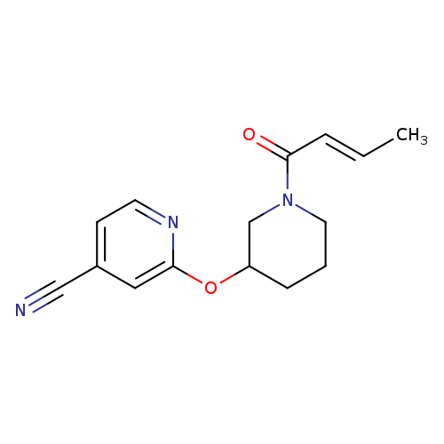 2-({1-[(2E)-but-2-enoyl]piperidin-3-yl}oxy)pyridine-4-carbonitrile