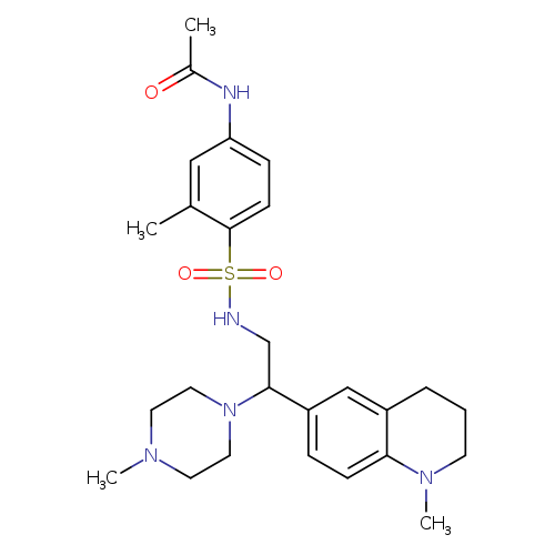 N-(3-methyl-4-{[2-(1-methyl-1,2,3,4-tetrahydroquinolin-6-yl)-2-(4-methylpiperazin-1-yl)ethyl]sulfamoyl}phenyl)acetamide