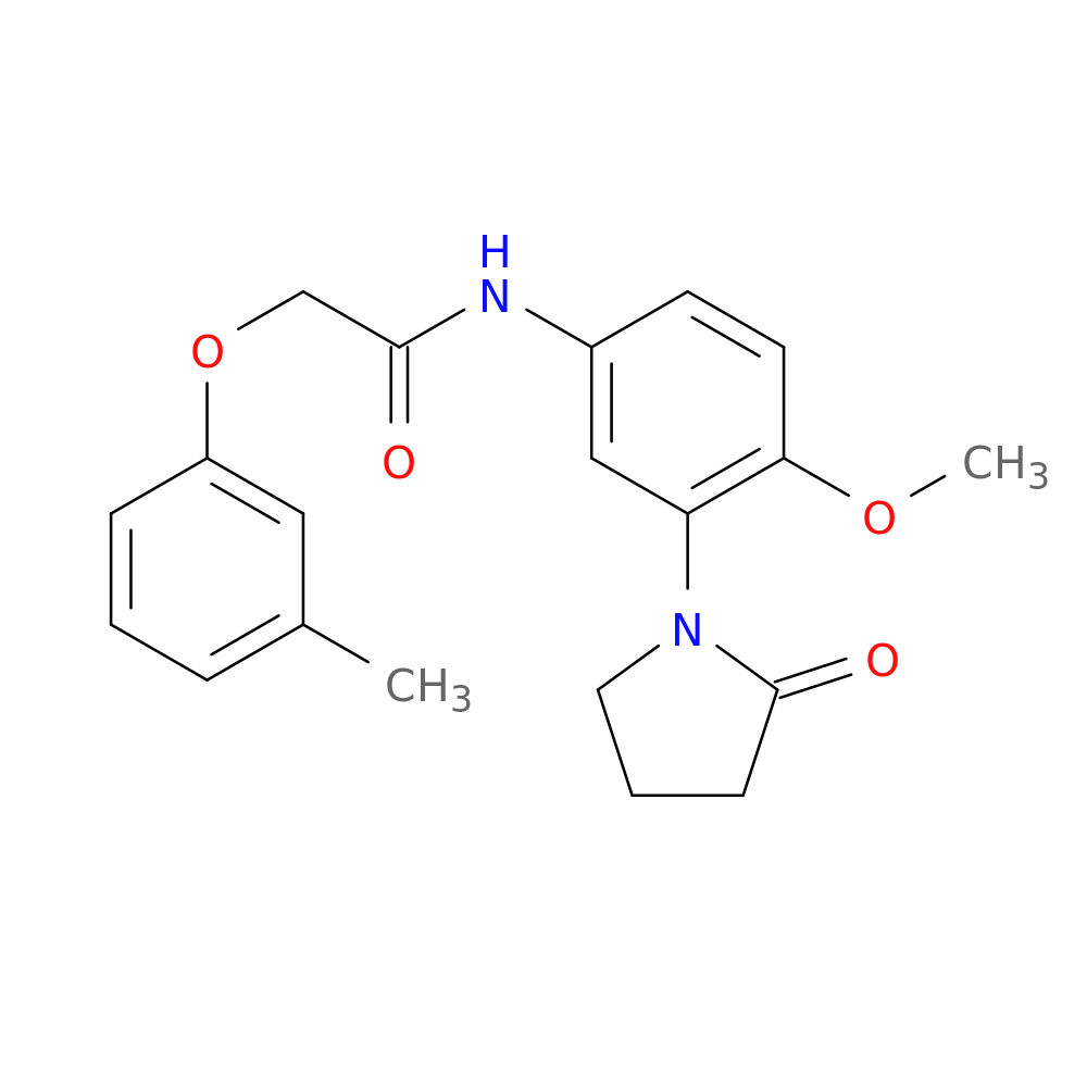 N-[4-methoxy-3-(2-oxopyrrolidin-1-yl)phenyl]-2-(3-methylphenoxy)acetamide