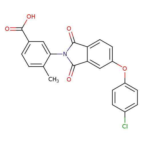3-[5-(4-chlorophenoxy)-1,3-dioxo-1,3-dihydro-2H-isoindol-2-yl]-4-methylbenzoic acid