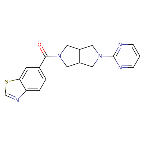 6-[5-(pyrimidin-2-yl)-octahydropyrrolo[3,4-c]pyrrole-2-carbonyl]-1,3-benzothiazole