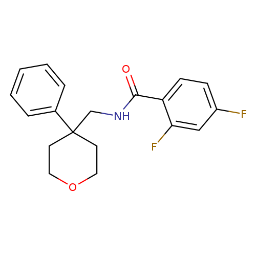 2,4-difluoro-N-[(4-phenyloxan-4-yl)methyl]benzamide