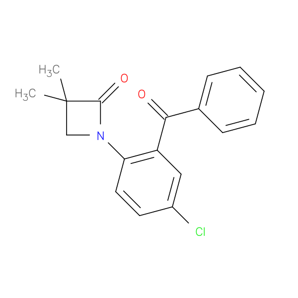 1-(2-benzoyl-4-chlorophenyl)-3,3-dimethylazetidin-2-one
