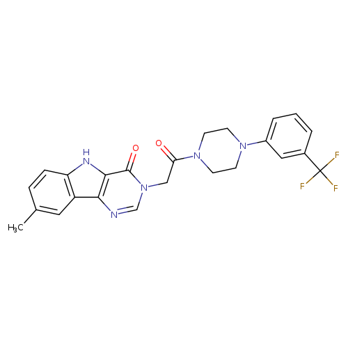 8-methyl-3-(2-oxo-2-{4-[3-(trifluoromethyl)phenyl]piperazin-1-yl}ethyl)-3H,4H,5H-pyrimido[5,4-b]indol-4-one