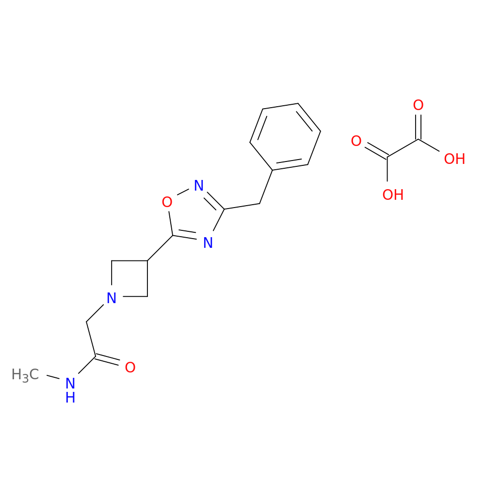 2-[3-(3-benzyl-1,2,4-oxadiazol-5-yl)azetidin-1-yl]-N-methylacetamide; oxalic acid