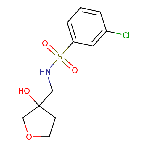 3-chloro-N-[(3-hydroxyoxolan-3-yl)methyl]benzene-1-sulfonamide