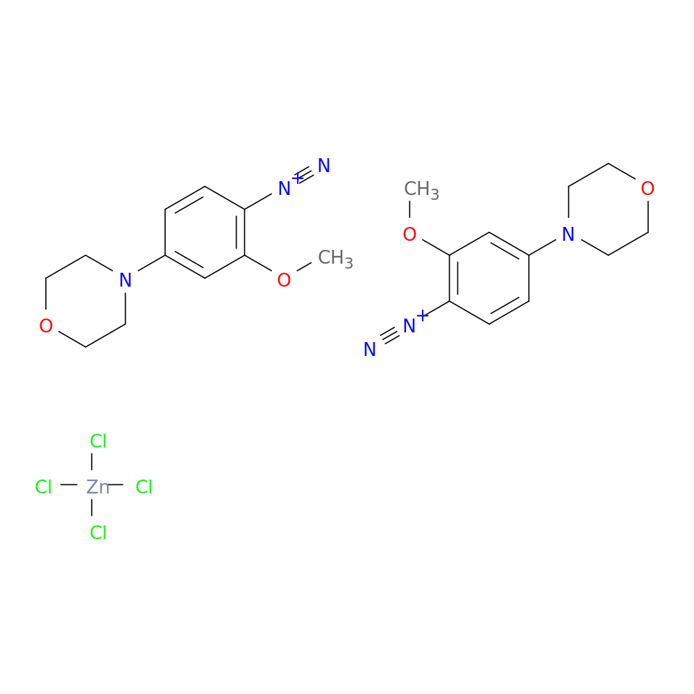 2-Methoxy-4-(4-morpholinyl)benzenediazonium tetrachlorozincate (2:1)