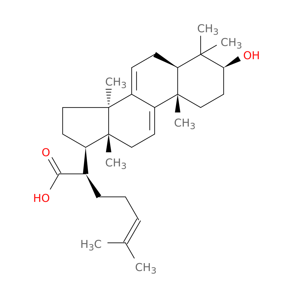 Lanosta-7,9(11),24-trien-21-oic acid, 3-hydroxy-, (3β)-