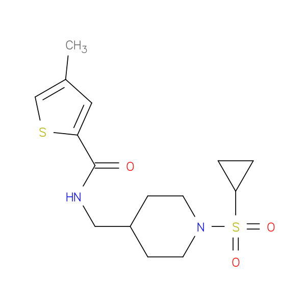N-{[1-(cyclopropanesulfonyl)piperidin-4-yl]methyl}-4-methylthiophene-2-carboxamide