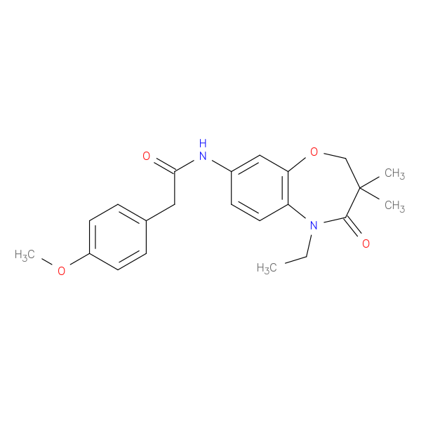 N-(5-ethyl-3,3-dimethyl-4-oxo-2,3,4,5-tetrahydro-1,5-benzoxazepin-8-yl)-2-(4-methoxyphenyl)acetamide