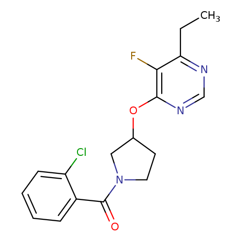 4-{[1-(2-chlorobenzoyl)pyrrolidin-3-yl]oxy}-6-ethyl-5-fluoropyrimidine