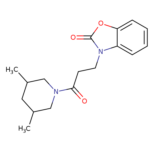 3-[3-(3,5-dimethylpiperidin-1-yl)-3-oxopropyl]-2,3-dihydro-1,3-benzoxazol-2-one