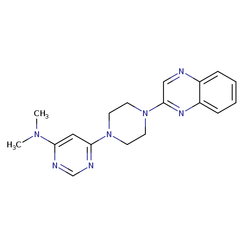 N,N-dimethyl-6-[4-(quinoxalin-2-yl)piperazin-1-yl]pyrimidin-4-amine