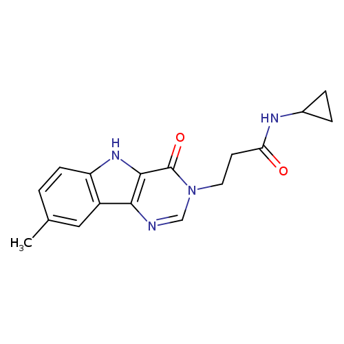 N-cyclopropyl-3-{8-methyl-4-oxo-3H,4H,5H-pyrimido[5,4-b]indol-3-yl}propanamide