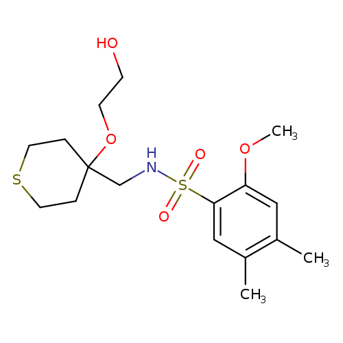 N-{[4-(2-hydroxyethoxy)thian-4-yl]methyl}-2-methoxy-4,5-dimethylbenzene-1-sulfonamide