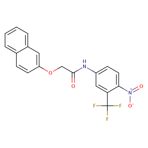 2-(naphthalen-2-yloxy)-N-[4-nitro-3-(trifluoromethyl)phenyl]acetamide