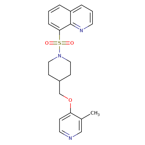 8-[(4-{[(3-methylpyridin-4-yl)oxy]methyl}piperidin-1-yl)sulfonyl]quinoline