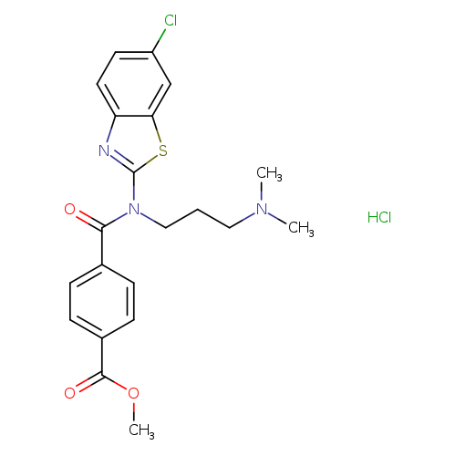 methyl 4-[(6-chloro-1,3-benzothiazol-2-yl)[3-(dimethylamino)propyl]carbamoyl]benzoate hydrochloride
