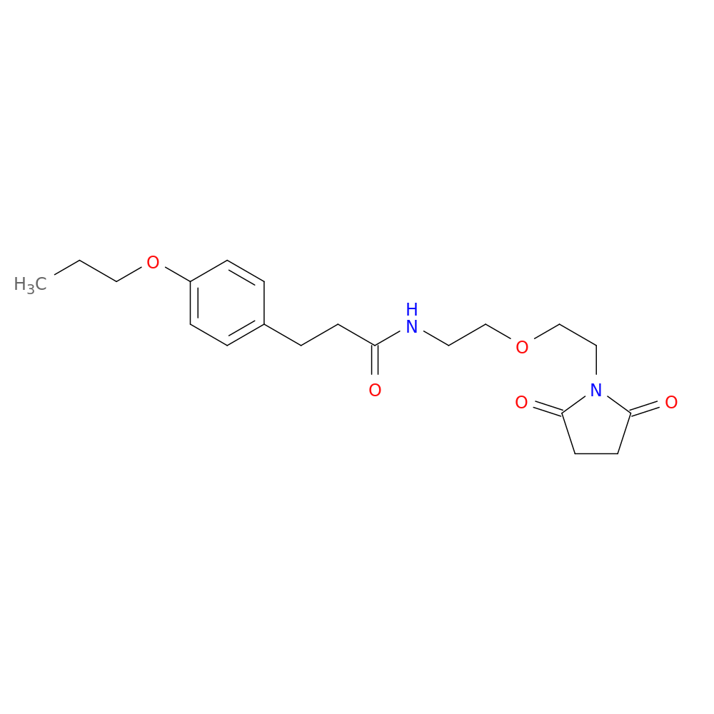 N-{2-[2-(2,5-dioxopyrrolidin-1-yl)ethoxy]ethyl}-3-(4-propoxyphenyl)propanamide