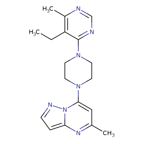 5-ethyl-4-methyl-6-(4-{5-methylpyrazolo[1,5-a]pyrimidin-7-yl}piperazin-1-yl)pyrimidine