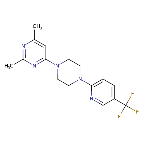 2,4-dimethyl-6-{4-[5-(trifluoromethyl)pyridin-2-yl]piperazin-1-yl}pyrimidine