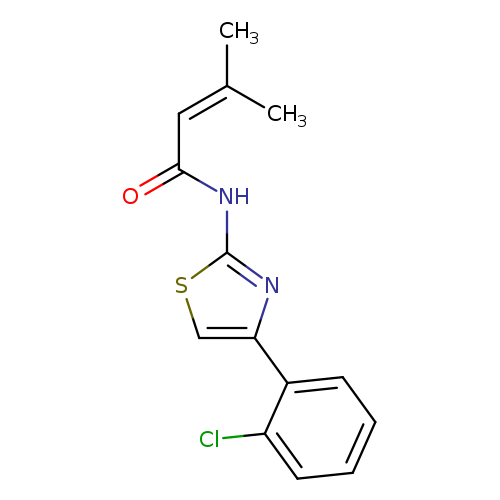 N-[4-(2-chlorophenyl)-1,3-thiazol-2-yl]-3-methylbut-2-enamide