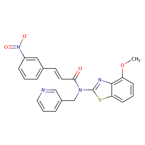 (2E)-N-(4-methoxy-1,3-benzothiazol-2-yl)-3-(3-nitrophenyl)-N-[(pyridin-3-yl)methyl]prop-2-enamide