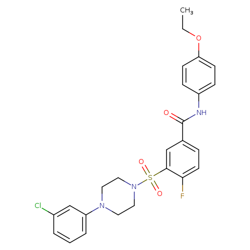 3-{[4-(3-chlorophenyl)piperazin-1-yl]sulfonyl}-N-(4-ethoxyphenyl)-4-fluorobenzamide
