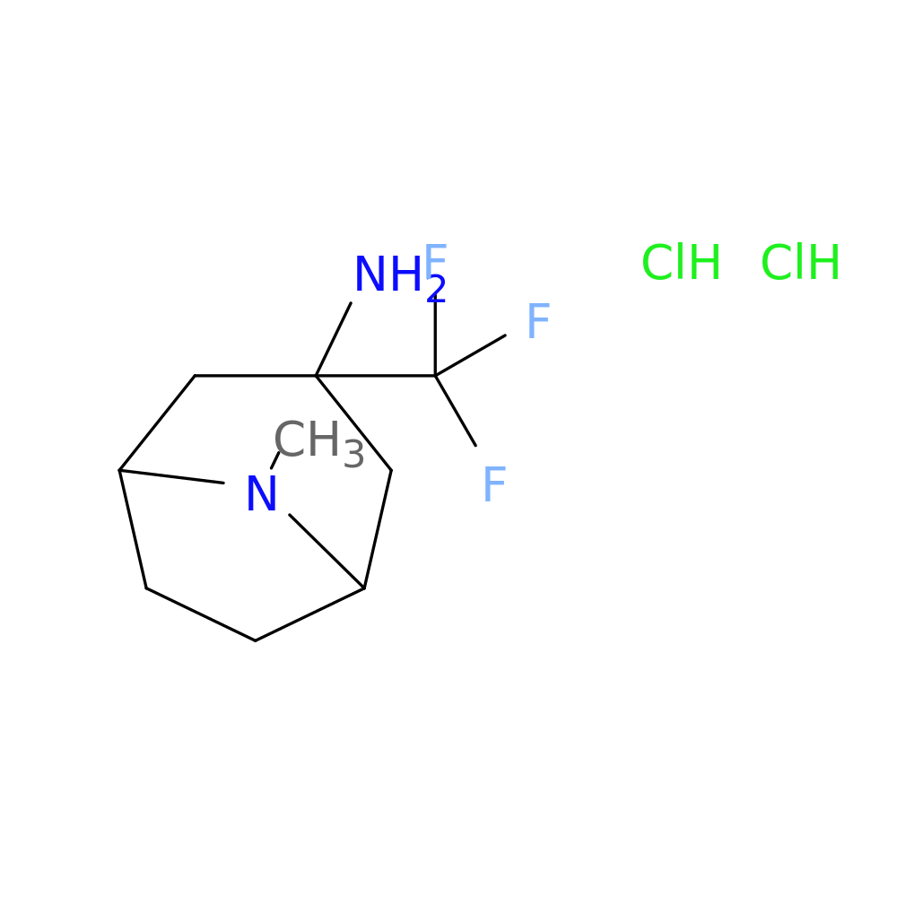 8-methyl-3-(trifluoromethyl)-8-azabicyclo[3.2.1]octan-3-amine dihydrochloride