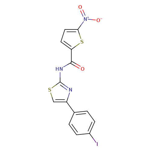 N-[4-(4-iodophenyl)-1,3-thiazol-2-yl]-5-nitrothiophene-2-carboxamide