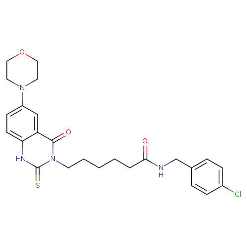 N-[(4-chlorophenyl)methyl]-6-[6-(morpholin-4-yl)-4-oxo-2-sulfanylidene-1,2,3,4-tetrahydroquinazolin-3-yl]hexanamide