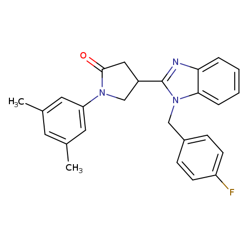 1-(3,5-dimethylphenyl)-4-{1-[(4-fluorophenyl)methyl]-1H-1,3-benzodiazol-2-yl}pyrrolidin-2-one