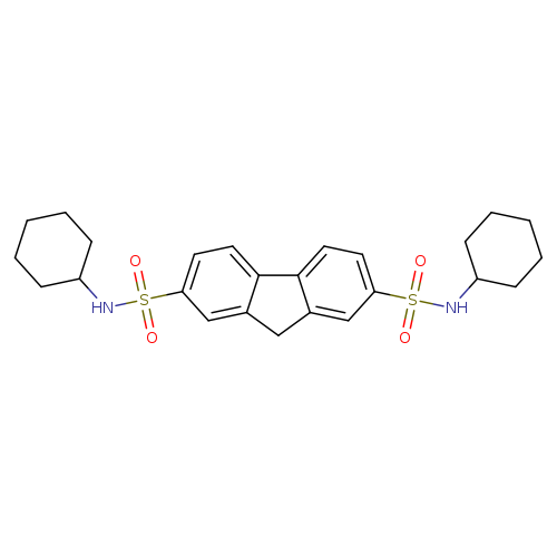 N~2~,N~7~-dicyclohexyl-9H-fluorene-2,7-disulfonamide