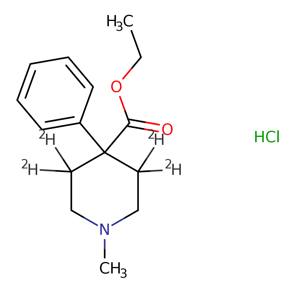 1-methyl-4-phenyl-4-piperidine-d4-carboxylicacid,ethylester,monohydrochloride