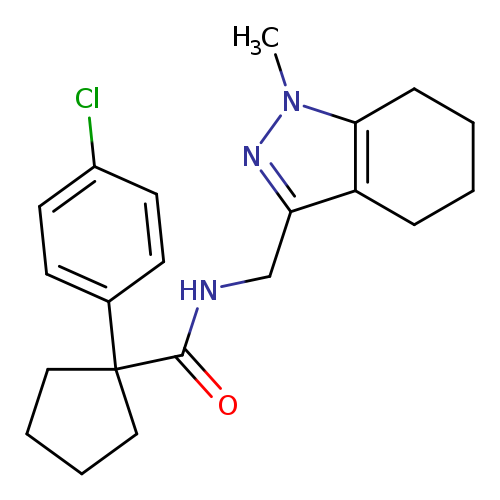 1-(4-chlorophenyl)-N-[(1-methyl-4,5,6,7-tetrahydro-1H-indazol-3-yl)methyl]cyclopentane-1-carboxamide