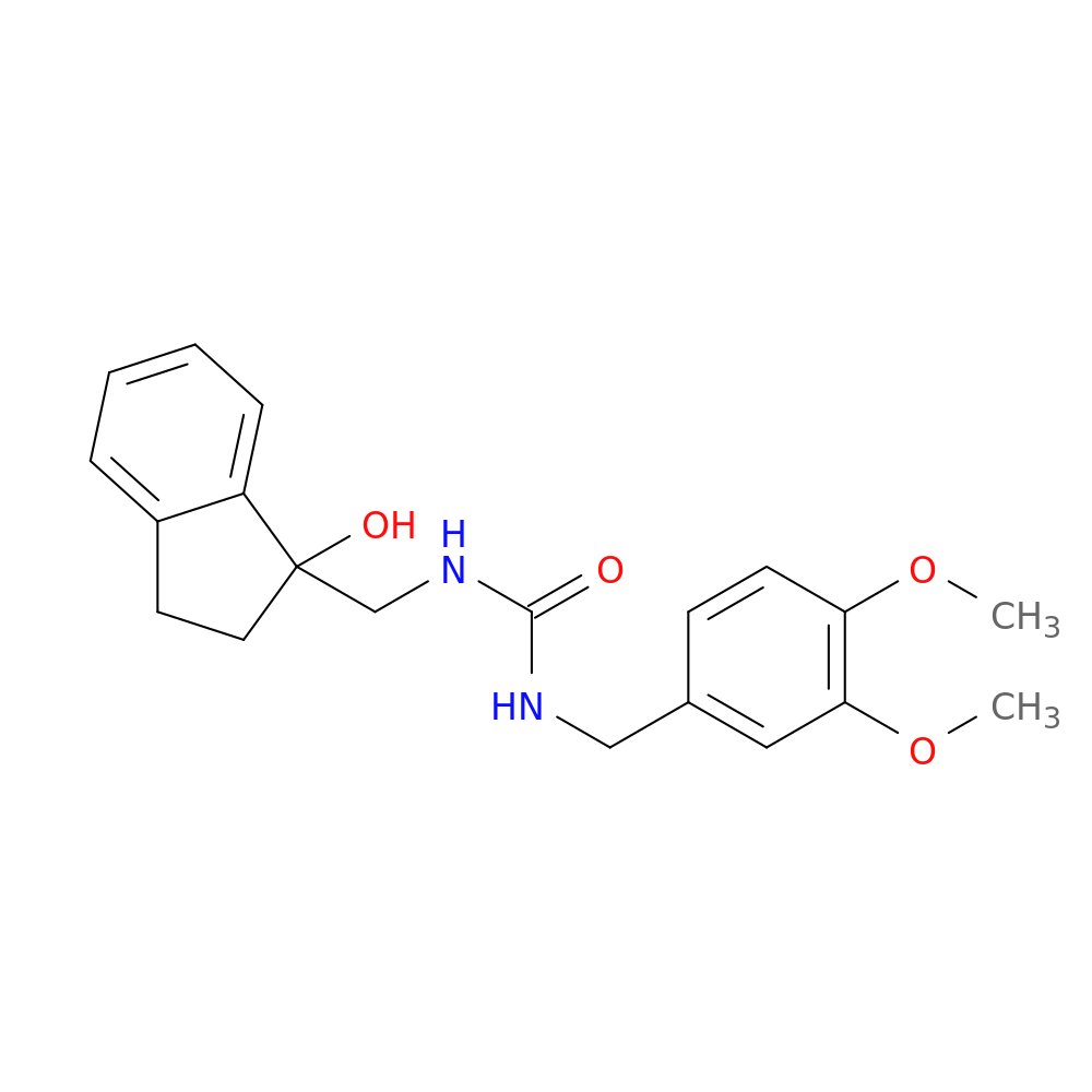 1-[(3,4-dimethoxyphenyl)methyl]-3-[(1-hydroxy-2,3-dihydro-1H-inden-1-yl)methyl]urea