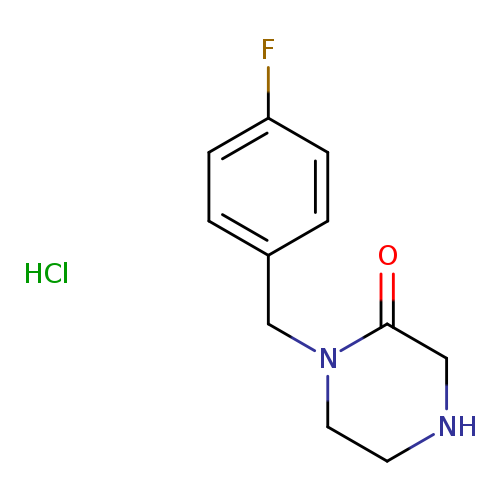 1-[(4-fluorophenyl)methyl]piperazin-2-one hydrochloride