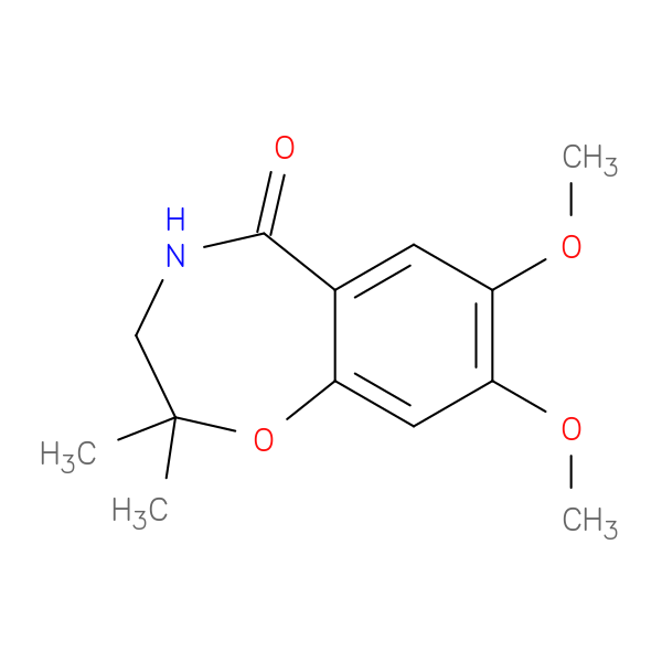 7,8-dimethoxy-2,2-dimethyl-3,4-dihydro-1,4-benzoxazepin-5(2H)-one
