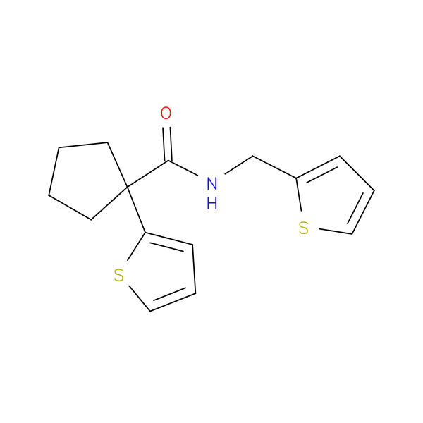 1-(thiophen-2-yl)-N-[(thiophen-2-yl)methyl]cyclopentane-1-carboxamide