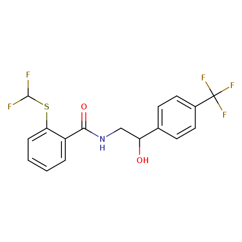 2-[(difluoromethyl)sulfanyl]-N-{2-hydroxy-2-[4-(trifluoromethyl)phenyl]ethyl}benzamide