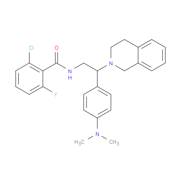 2-chloro-N-{2-[4-(dimethylamino)phenyl]-2-(1,2,3,4-tetrahydroisoquinolin-2-yl)ethyl}-6-fluorobenzamide