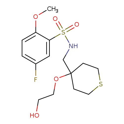 5-fluoro-N-{[4-(2-hydroxyethoxy)thian-4-yl]methyl}-2-methoxybenzene-1-sulfonamide