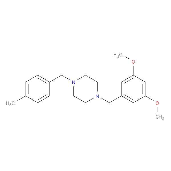 1-(3,5-dimethoxybenzyl)-4-(4-methylbenzyl)piperazine