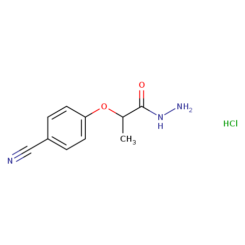 2-(4-cyanophenoxy)propanehydrazide hydrochloride