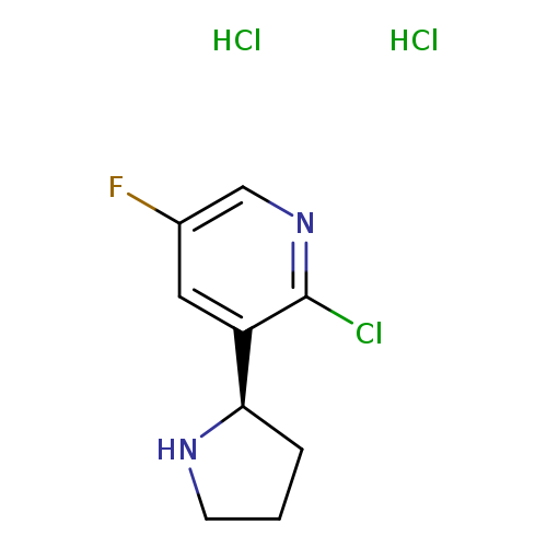 3-((2R)PYRROLIDIN-2-YL)-2-CHLORO-5-FLUOROPYRIDINE DIHYDROCHLORIDE