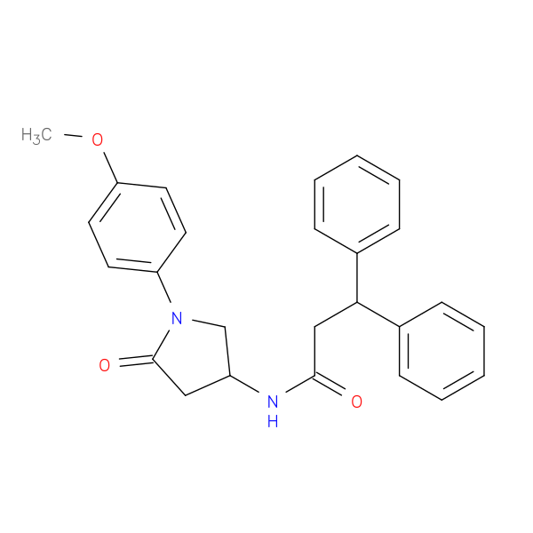 N-[1-(4-methoxyphenyl)-5-oxopyrrolidin-3-yl]-3,3-diphenylpropanamide