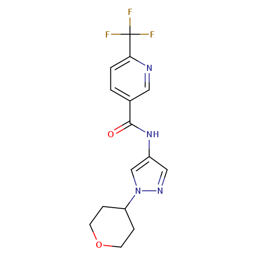 N-[1-(oxan-4-yl)-1H-pyrazol-4-yl]-6-(trifluoromethyl)pyridine-3-carboxamide